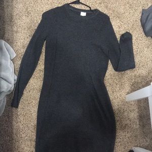 Dark gray sweater dress
